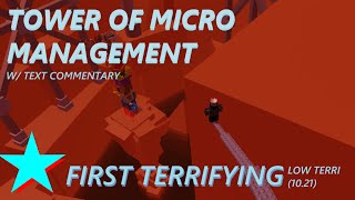 Tower of Micro Management ToMM Completion w Text Commentary  FIRST TERRIFYING  Roblox JToH [upl. by Ynaittirb256]