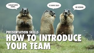 quotPresentation Skillsquot How to introduce your team CC [upl. by Yahc947]