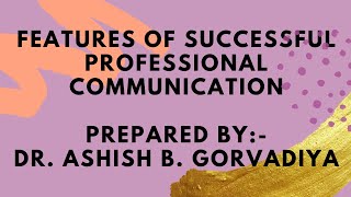 Top 10 FeaturesTraitsCharacteristics of Successful Professional Communication [upl. by Kaule]