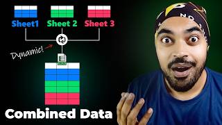 Combine Data from Multiple Sheets into a Single Excel File  Most Dynamic Method [upl. by Ojyllek]