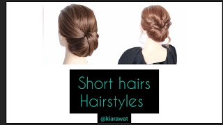 Hairstyles  Short hair  Bun  hairstyle [upl. by Cochran]