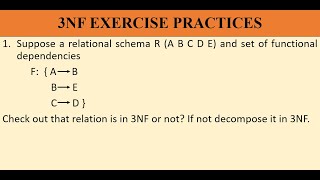 MODULE 4  TOPIC 13  3NF EXERCISE PRACTICES [upl. by Llerehc]