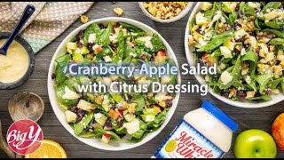 Cranberry Apple Salad with Citrus Dressing Recipe [upl. by Attenej]