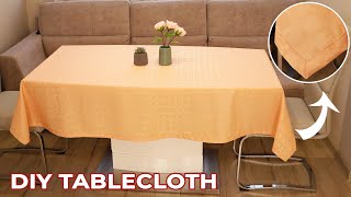 How to Make a Tablecloth to Fit ANY Table Shape  DIY Tablecloth Sewing tutorial [upl. by Philemol]