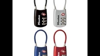 Master Lock TSA Accepted Cable Luggage Lock How to Reset Combination [upl. by Litman257]