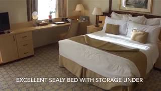 Cunard Queen Elizabeth Cruise Ship Queens Grill Suite  Cabin Stateroom 5196 with captions [upl. by Nahtnaoj]