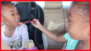 Mommy Drives Her Hungry Baby To The Store  Pretend Play [upl. by Anilram]