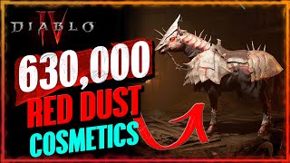 I Got All The PvP Mount Armor   630000 RED DUST Horse Cosmetics Showcase  Diablo 4 [upl. by Aramen]