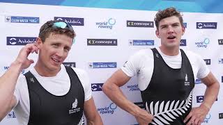 2024 World Rowing Cup III  reactions from Sunday winners in Poznan [upl. by Dnalyag97]