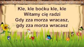 Karaoke dla dzieci Bociek z linią melodyczną [upl. by Eidnil638]