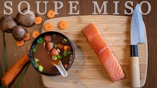 RECETTE JAPONAISE soupe miso saumon  shiitaké  UN DELICE [upl. by Hennie]