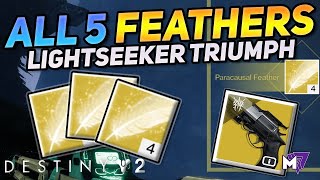 All 5 Feathers in Harbinger Week 3 Hawkmoon Mission  LightSeeker Triumph  Destiny 2 Beyond Light [upl. by Ahrens49]