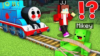 How JJ and Mikey Survive From the THOMAS TRAIN in Minecraft Maizen [upl. by Chapell97]