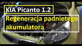 Regeneracja padniętego akumulatora  Kia Picanto 12  Ładowarka  Prostownik [upl. by Jarrid]