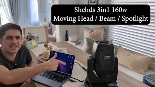 Unboxing the MindBlowing Shehds Lighting 3 In 1 Moving Head [upl. by Irret]