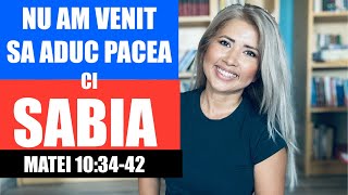 NU AM VENIT SA ADUC PACEA CI SABIA  INTEGRARE  IUBIRE NECONDITIONATA [upl. by Komara926]