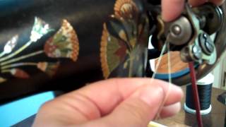 Singer 661 Treadle Sewing Machine Bobbin Winding 3 of 3 [upl. by Malanie]