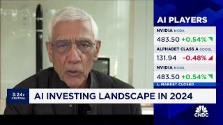 VC Investor Vinod Khosla talks the AI investing landscape in 2024 [upl. by Farah]