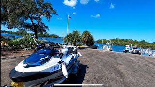 How to Launch and Retrieve a Jet Ski from a Boat Ramp  SeaDoo Fish Pro [upl. by Ellener]