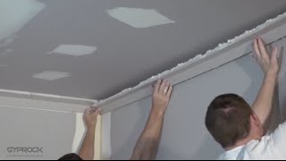 How To Install Plasterboard Part 5 Installing Cornice [upl. by Marella]