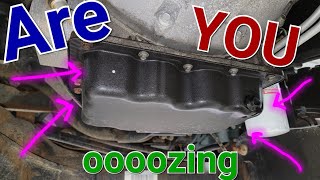 Drip Drip DRIP FIX your leaking 67 oil pan NOW  EASY DIY broken [upl. by Gershon]