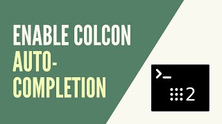 ROS2  How to Get Autocompletion For colcon [upl. by Asi]