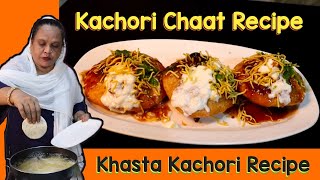 Kachori Chaat Recipe  Homemade Khasta Kachori  Mumbai Style Dahi Kachori [upl. by Theodora803]