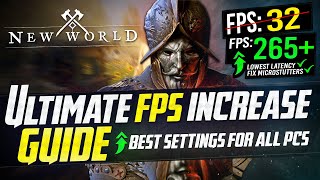 🔧 NEW WORLD Dramatically increase performance  FPS with any setup Best Settings 📈✅ [upl. by Danielle262]