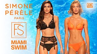 Lingerie Simone Perele MIAMI Swim Week Fashion Show 4K Megan Coleman S2024 French Seduction Lingerie [upl. by Homerus]