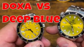 Luxury vs Budget Dive Watch Doxa vs Deep Blue [upl. by Grindle]