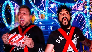 OVERNIGHT in AMUSEMENT PARK WE GET CAUGHT amp COPS CALLED [upl. by Lered]