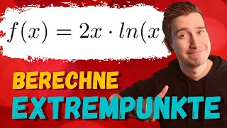 Berechne die EXTREMPUNKTE der LOGARITHMUSFUNKTION  KURVENDISKUSSION Logarithmusfunktion [upl. by Yramliw463]