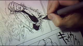 Yusuke Murata Live Drawing manga Pannel One Punch Man 123 [upl. by Archer]