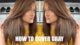 HOW TO COLOR STUBBORN GRAY HAIR  Professional Results At Home [upl. by Steady]