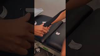 KT Kinsiology taping tennis elbow treatment Yoga Physical therapy Fort lauderdale Las Olas [upl. by Inaffets537]