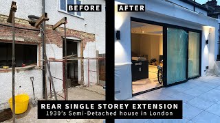 House Extension in London  Kitchen Remodel Timelapse  Start to Finish [upl. by Attelrahs]