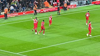 Anfield Reacts To Dominic Szoboszlai’s Thunderous Goal  Liverpool 31 Leicester [upl. by Greenebaum]