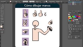 Como dibujar manos en adobe ilustrador 01 [upl. by Hoes]