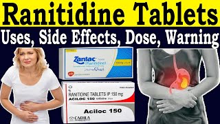 Ranitidine tablets ip 150 mg 300 mg Uses  Aciloc 150 mg  Zantac tablets  Uses Side Effects [upl. by Ycnaffit]