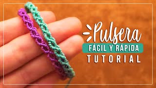 Cómo hacer pulsera de hilo fácil y rápida 1✨ Paso a Paso  DIY Macrame Friendship Bracelet [upl. by Braasch]