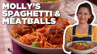 Molly Yehs Spaghetti and Juicy Lucy Meatballs  Girl Meets Farm  Food Network [upl. by Arocal]