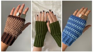 Crochet gloves fingerless gloves knitted fingerless gloves Crochet mitten Crochet winter cute gloves [upl. by Kaz]