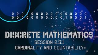 251 Discrete Math  Session 251  Par 25 Cardinality and Countability [upl. by Rame]