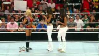 WWE RAW 71111  Kelly Kelly vs Melina Bella Twins att commentary [upl. by Akvir]