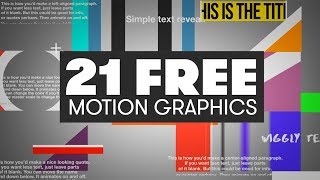 21 FREE Motion Graphics For Premiere  PremiumBeatcom [upl. by Marciano]