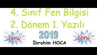 4 Sınıf Fen Bilgisi 2 Dönem 1 Yazılı örnek 32019 [upl. by Sharon]