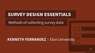 Methods of collecting survey data [upl. by Ahsian]