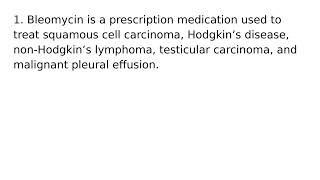 Bleomycin drug medication uses medical words terms dictionary meanings definitions [upl. by Rozalin98]