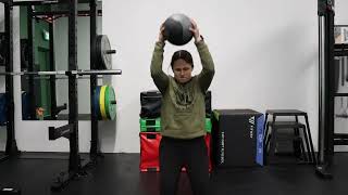 Power Training  Kneeling Med Ball Slams [upl. by Icyac]