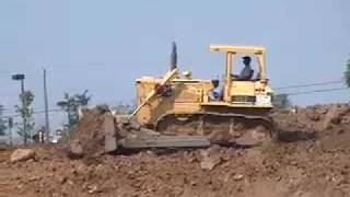 Construction Site 1  excavator bulldozer and dump truck [upl. by Carder]